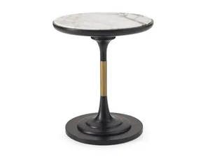 DILAN - Round marble high side table _ A.R. Arredamenti